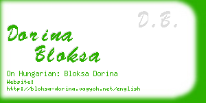 dorina bloksa business card